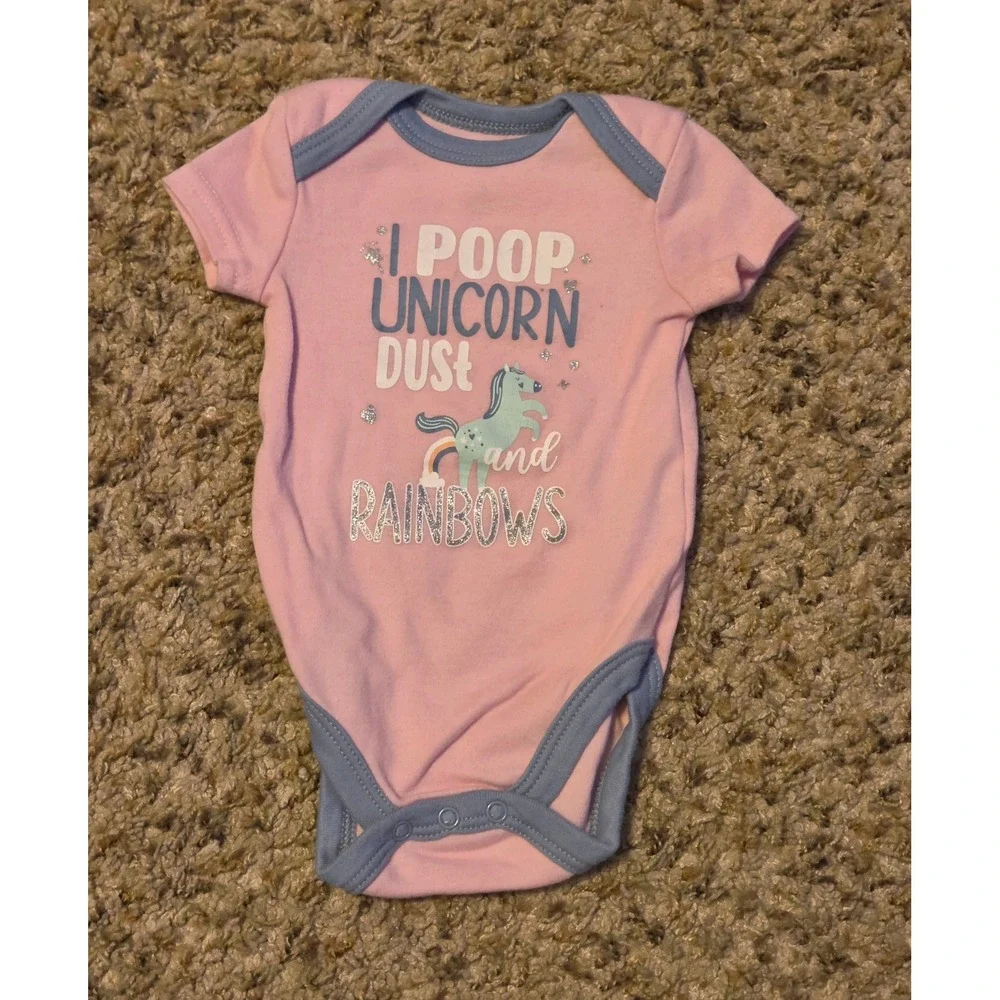Bundle Of 5 Bodysuits Baby Size 0-3 Months Carters/Kidgets/Gerber